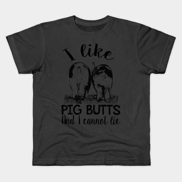 Cute Pig Buts Design. Kids T-Shirt by tonydale